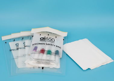 Exempt Specimen Packaging 95 Kpa Pressure Bags With An Absorbent Pocket Sleeve Inside