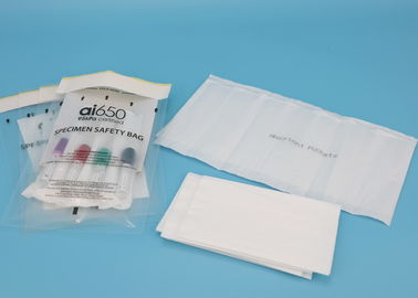 Exempt Specimen Packaging 95 Kpa Pressure Bags With An Absorbent Pocket Sleeve Inside
