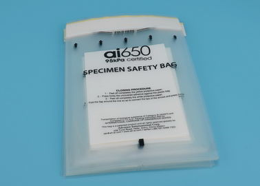 Self Sealing Top 95kPa Specimen Transport Bag Hazard Bag IATA Approved
