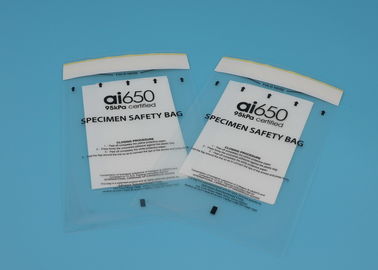 Self Sealing Top 95kPa Specimen Transport Bag Hazard Bag IATA Approved