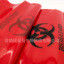 Disposable Biohazard Waste Bags Red Color Customized Size Square Bottom