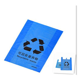 Recyclable Biohazard Plastic Bag Flat Opening For Garbage Packaging ISO14001