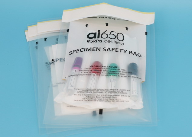 Lab Specimen Transport	95 KPa Pressure Bags Biodegradable 95kPa Biohazard Bag
